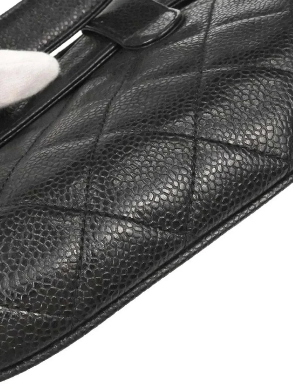 Chanel Black Calfskin Waist Bum Bag #80/32 168605